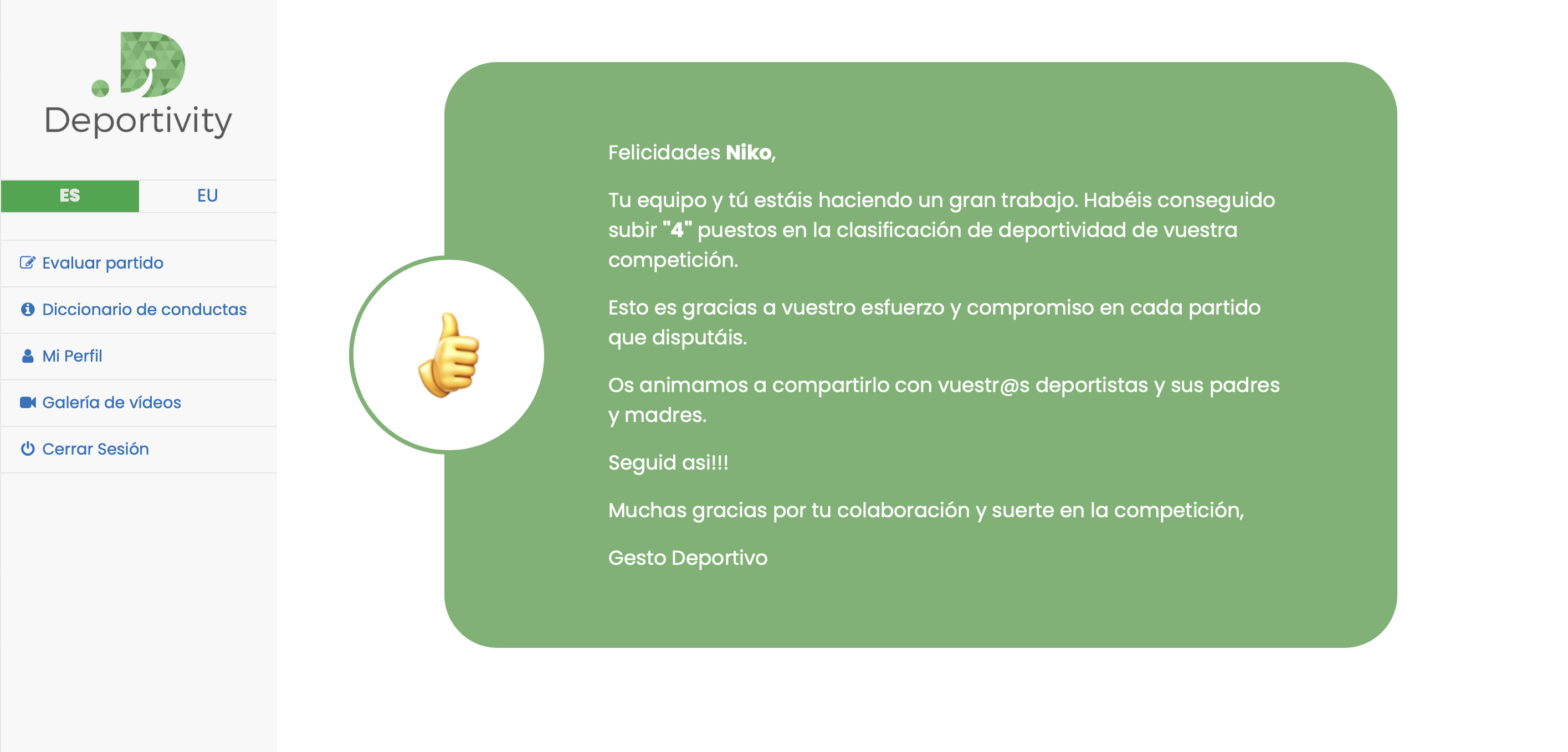 Deportivity - Dashboard de datos