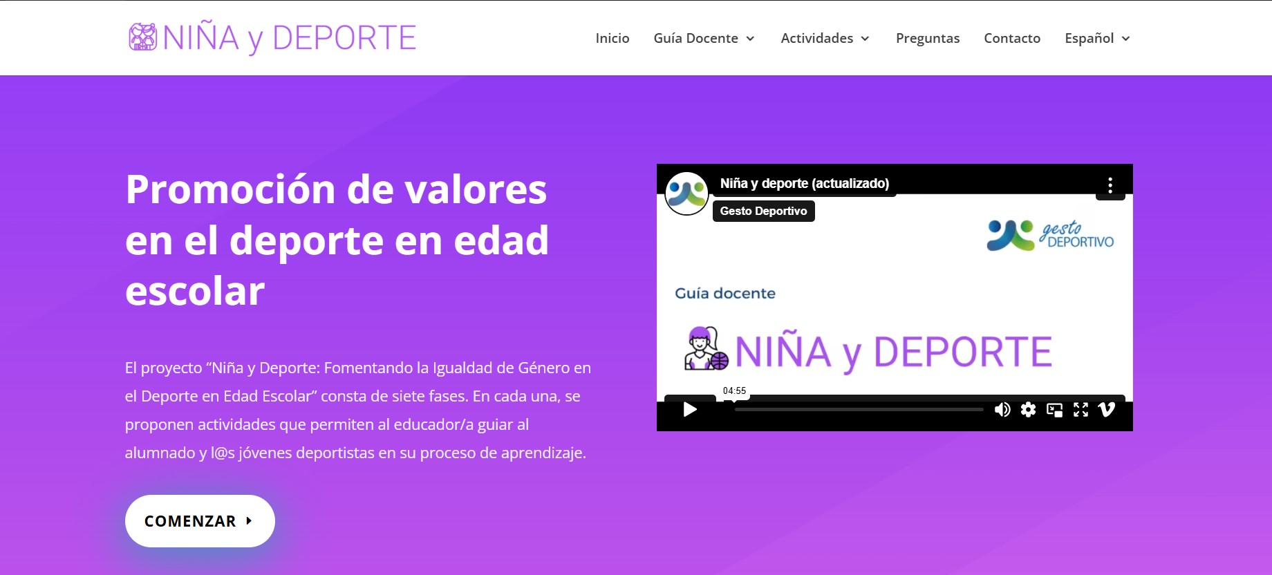 Niña y Deporte - Sesión formativa